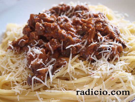 spaghetti bolognese, vegetarian