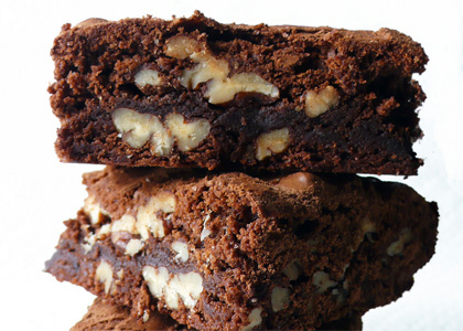 Brownies with chocolate and nuts