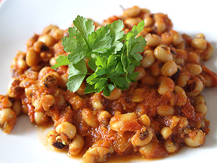 Eyed beans with garam masala