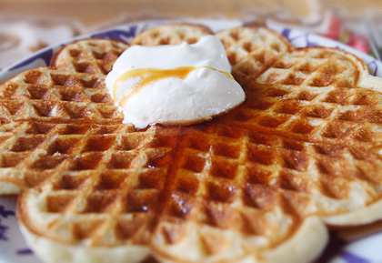 Waffles with yeast